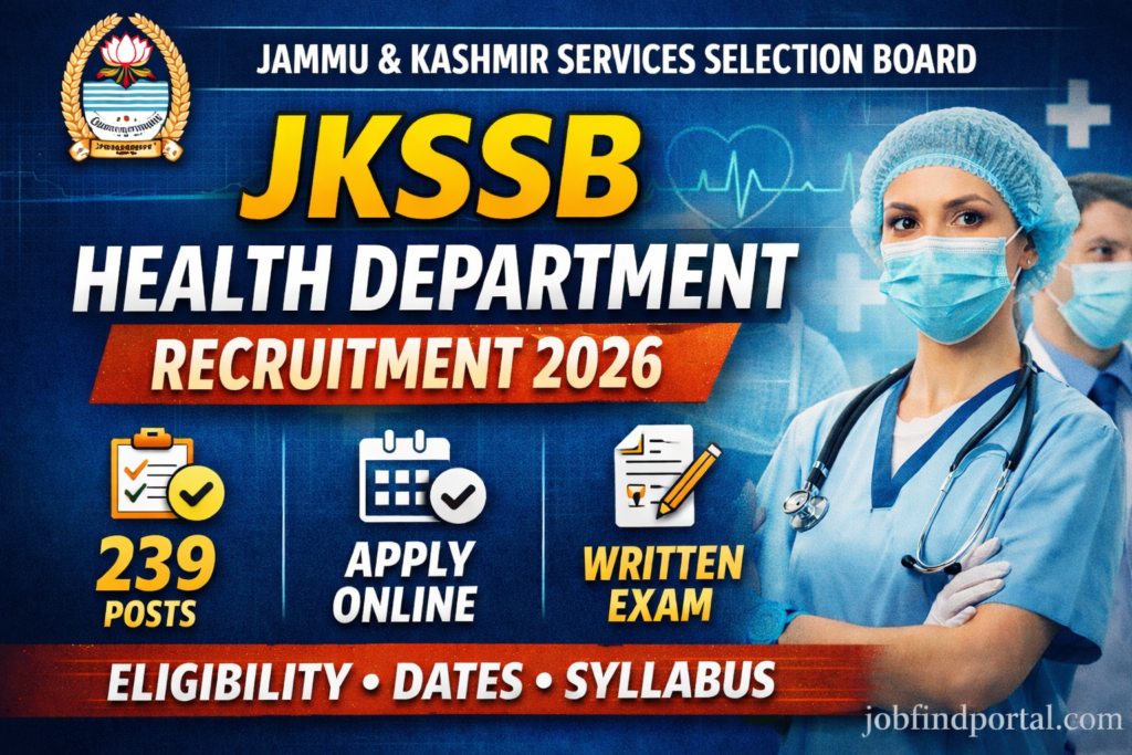 JKSSB Health Department Recruitment