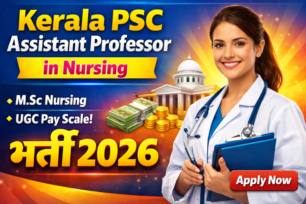 Kerala PSC Assistant Professor in Nursing Recruitment 2026