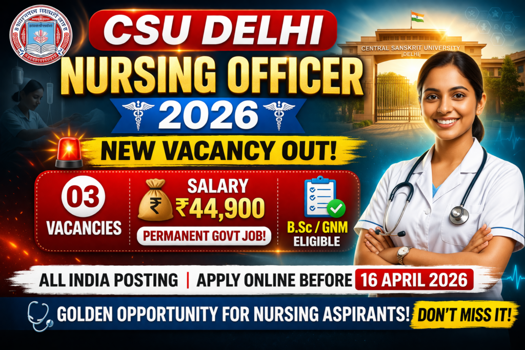 CSU Delhi Nursing Officer