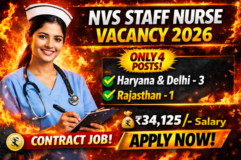 NVS Staff Nurse Vacancy